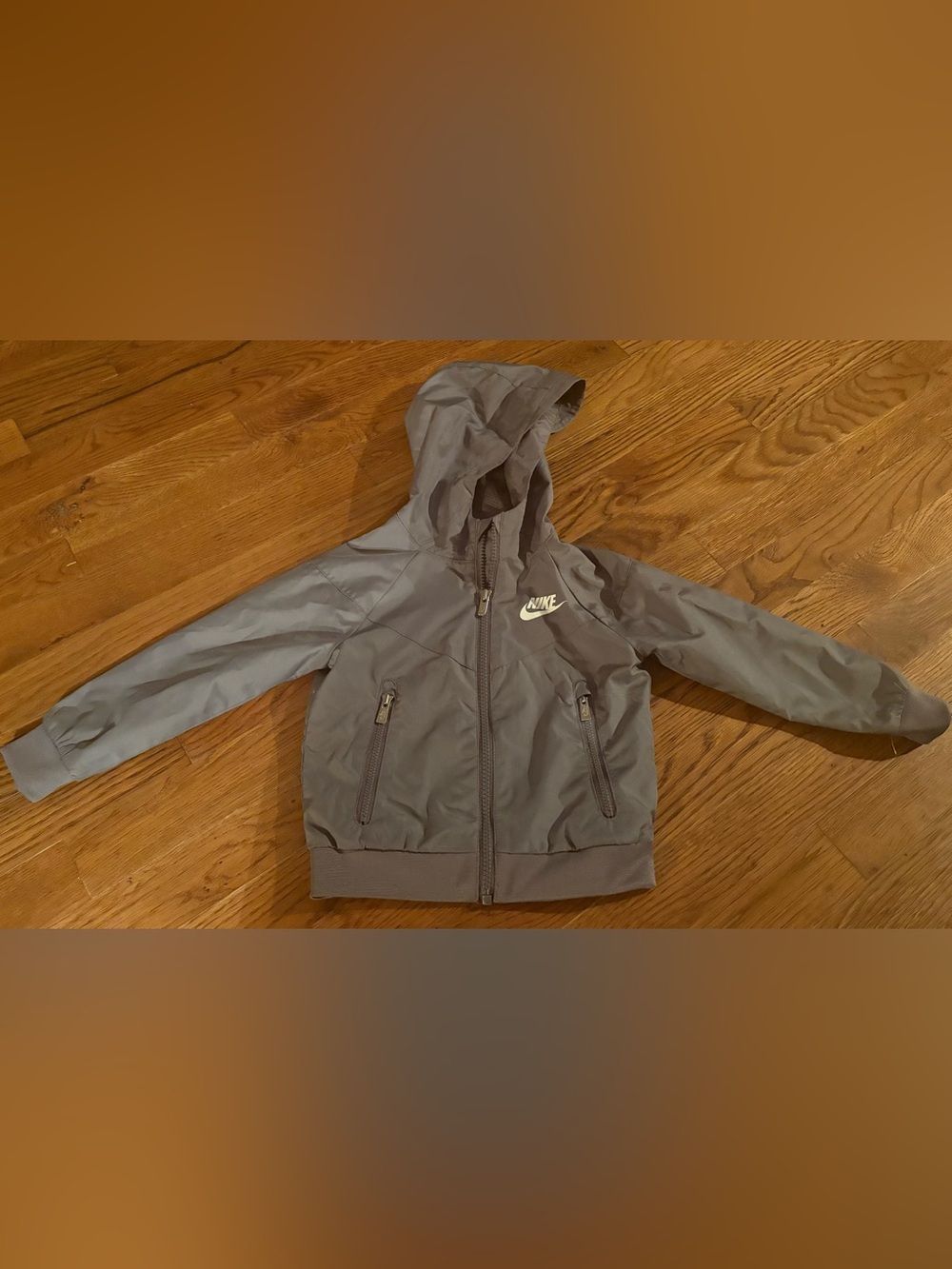 Nike Boy’s Hooded Windbreaker Full Zip Light Rain Jacket, Size 2T, EUC